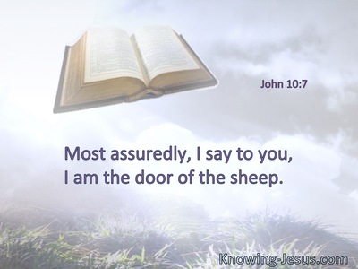 Most assuredly, I say to you, I am the door of the sheep.